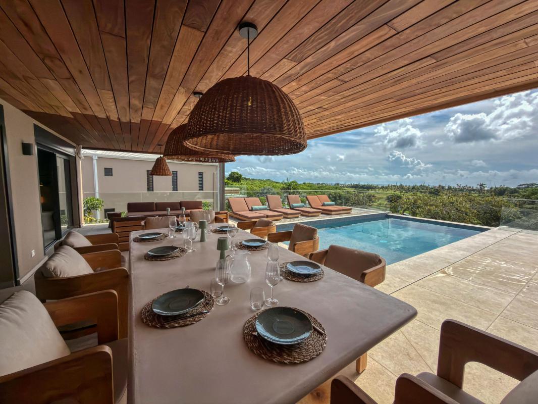 7.Location Villa piscine vue mer St François Guadeloupe_Terrasse